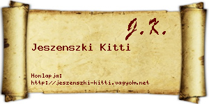 Jeszenszki Kitti névjegykártya