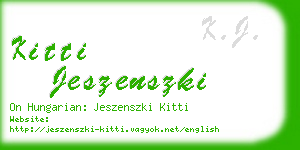 kitti jeszenszki business card